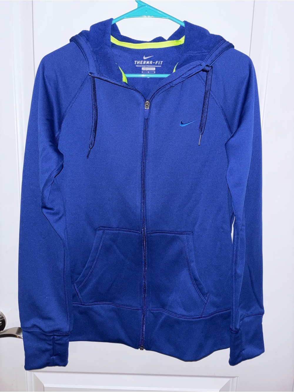 Nike Therma-FIT Zip Hoodie Blue Size Medium Like New